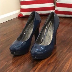 Ghizzani claudia navy patent leather heels